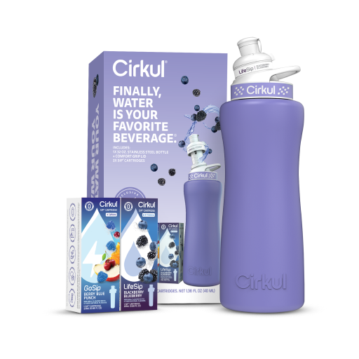 32oz. Matte Periwinkle Stainless Steel Bottle Starter Kit - Classic Pick J2